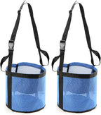 2 Pack Horse Feed Bag for Grain - Durable Mesh Grain Feeder with Adjustable Strap, Comfortable Neck and Nose Pad