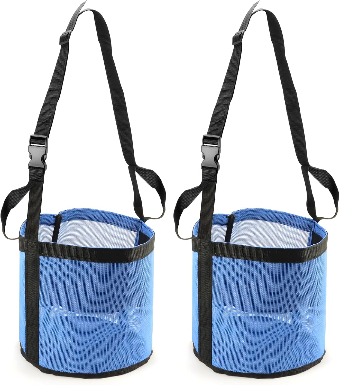 2 Pack Horse Feed Bag for Grain - Durable Mesh Grain Feeder with Adjustable Strap, Comfortable Neck and Nose Pad