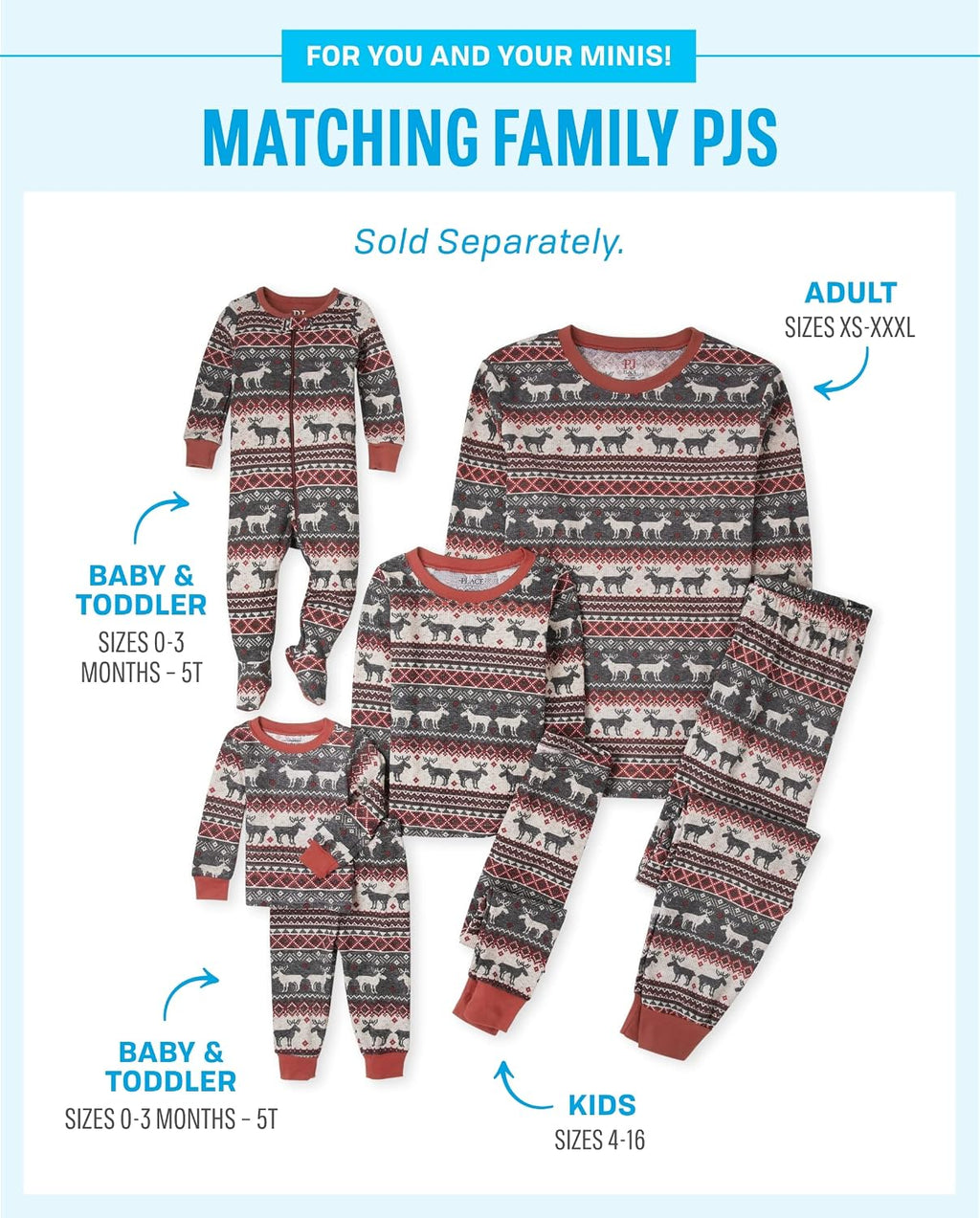 Baby Family Matching, Holiday Pajama Sets, Thermal