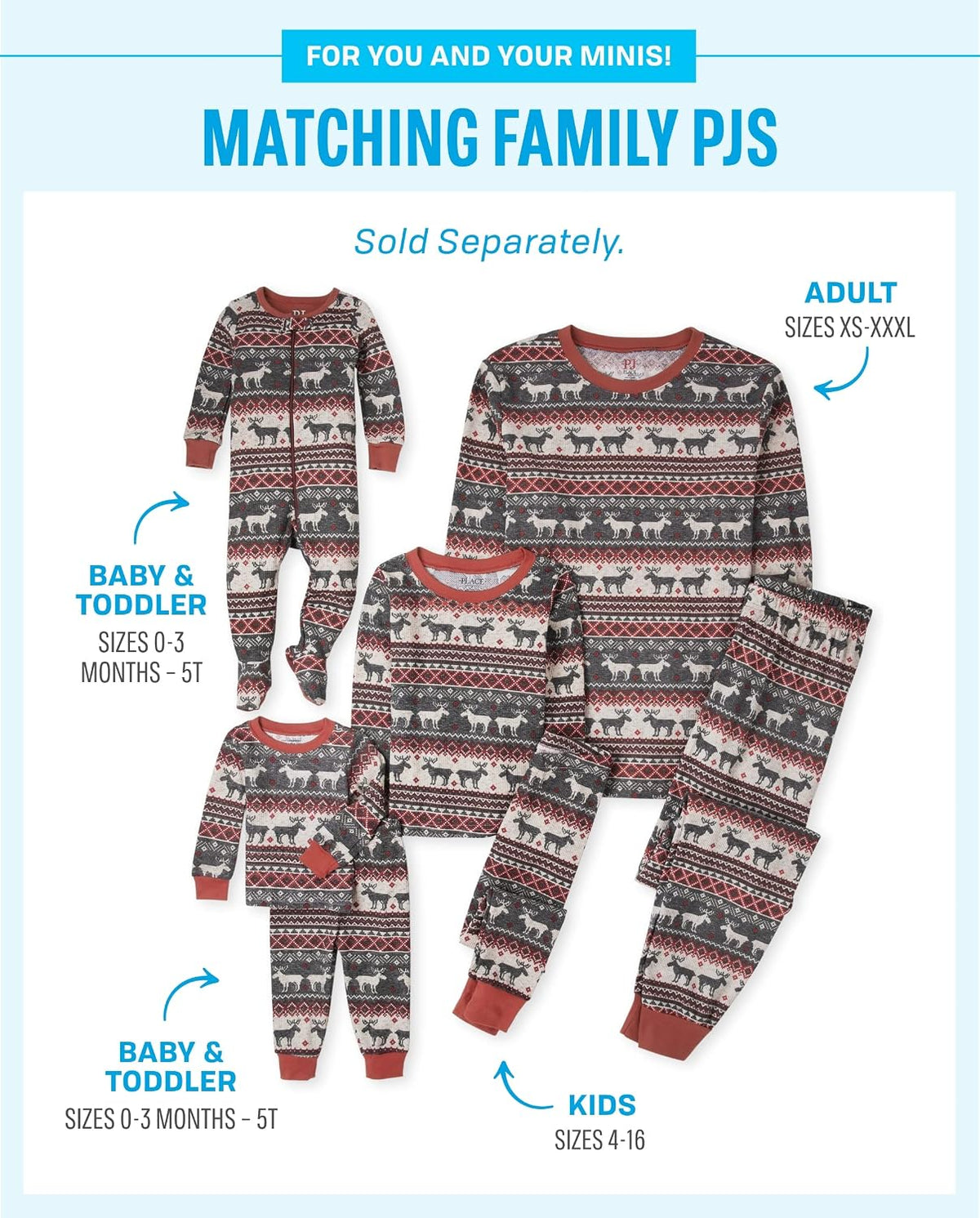 Baby Family Matching, Holiday Pajama Sets, Thermal