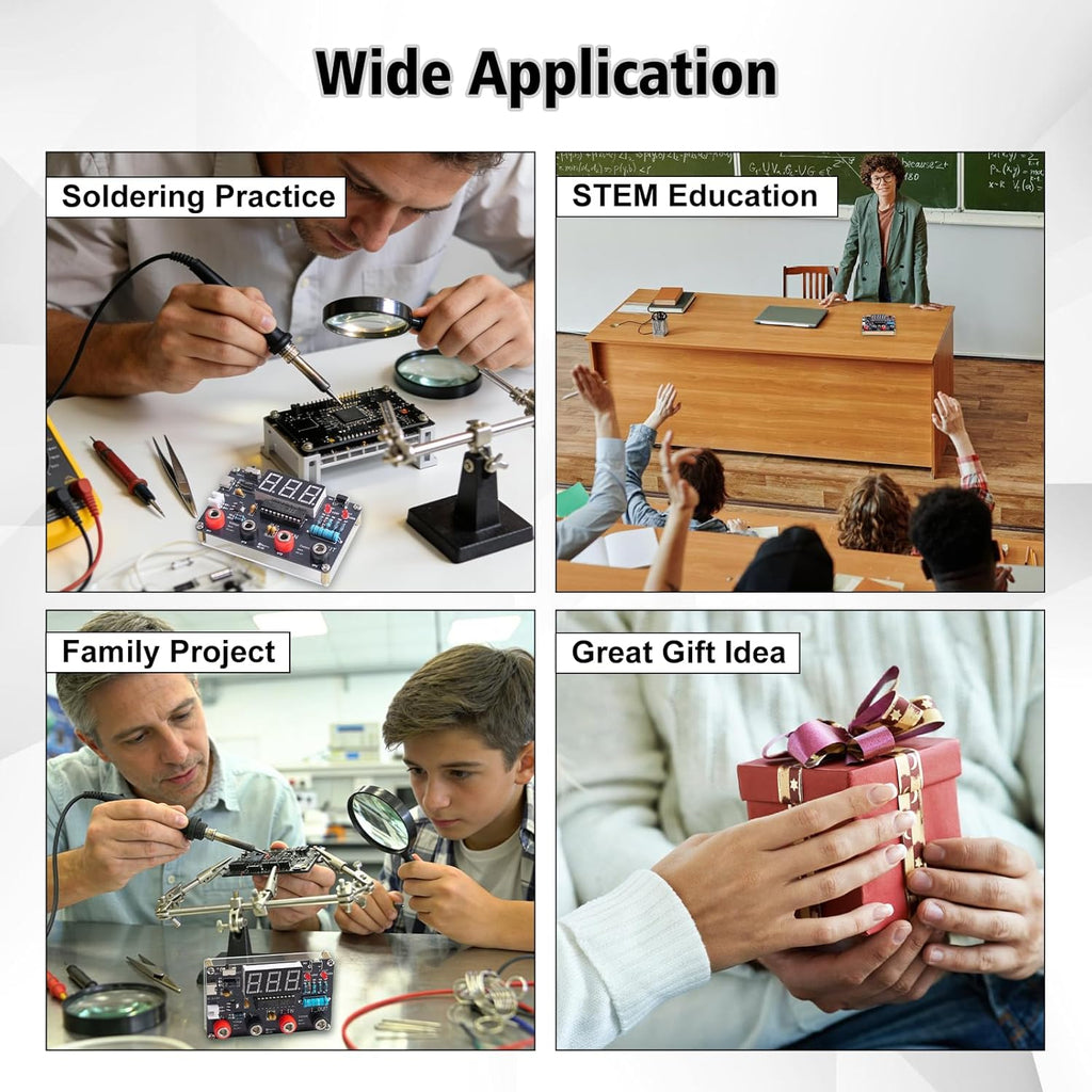 DIY Digital Voltmeter & Ammeter Soldering Practice Kit | DC Voltage Current Meter with LED Display, Test Leads, Dual