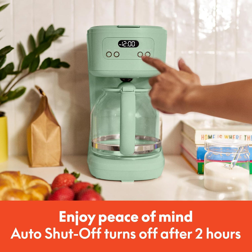 12 Cup Programmable Coffee Marker, Reusable Dishwasher Safe Accessories, Easy LCD diaply, Auto Shutoff, 900 watt
