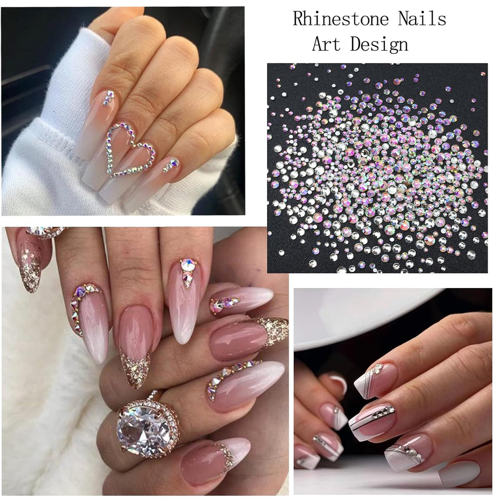 Flatback Nail Pearls Rhinestones for Nail Art DIY Nail Charms