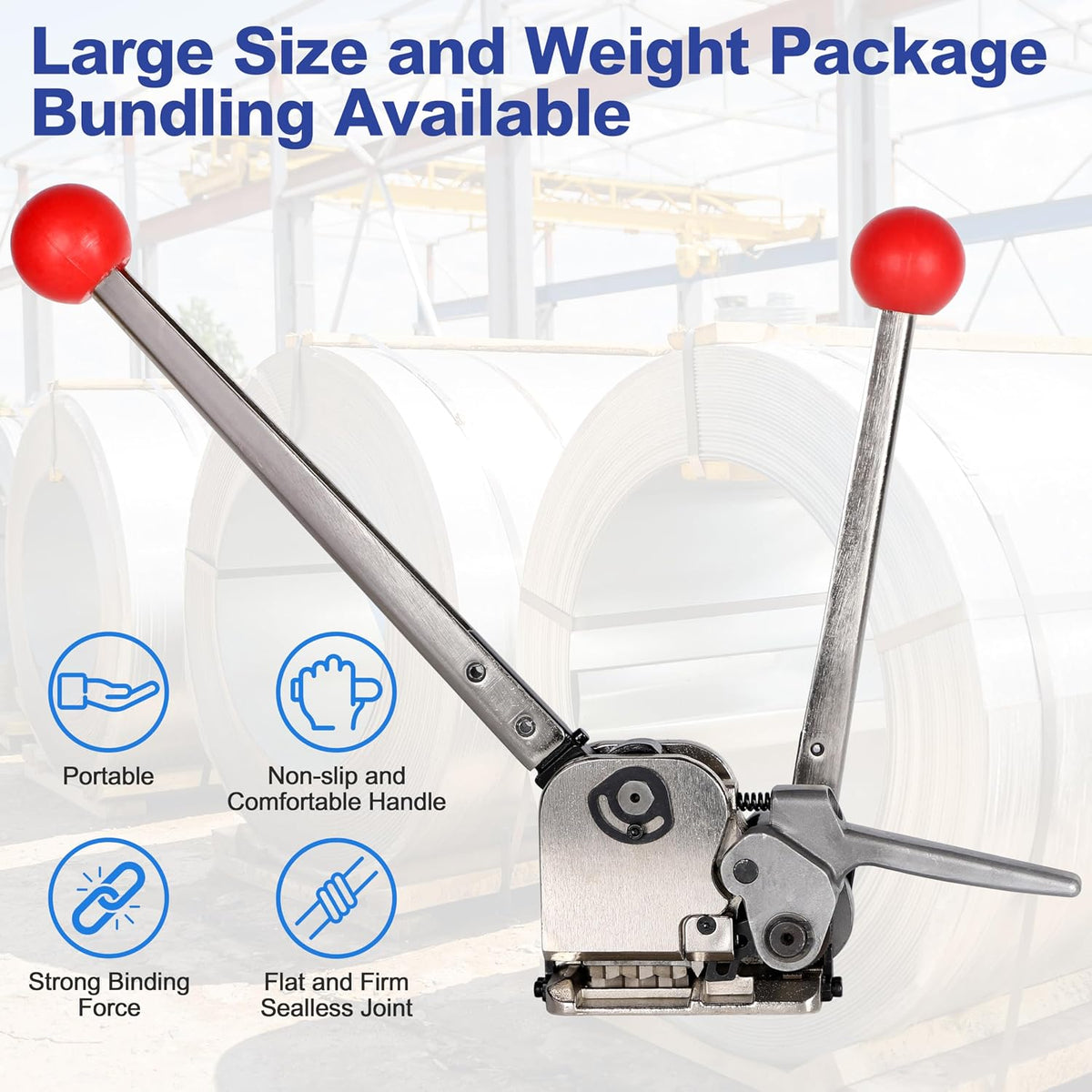 UpJiaFlarish Steel Banding Tool, Metal Strapping Tool, Banding Machine