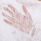 White Lace Tablecloth 60 X120 Inches Rectangle Vintage Embroidered