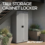 72-Inch Tall Storage Cabinet, Platinum Resin Garage Storage Cabinet