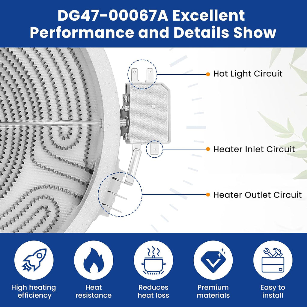 DG47-00067A 10 In Dual Radiant Surface Element Fit For L-G Electric Ranges