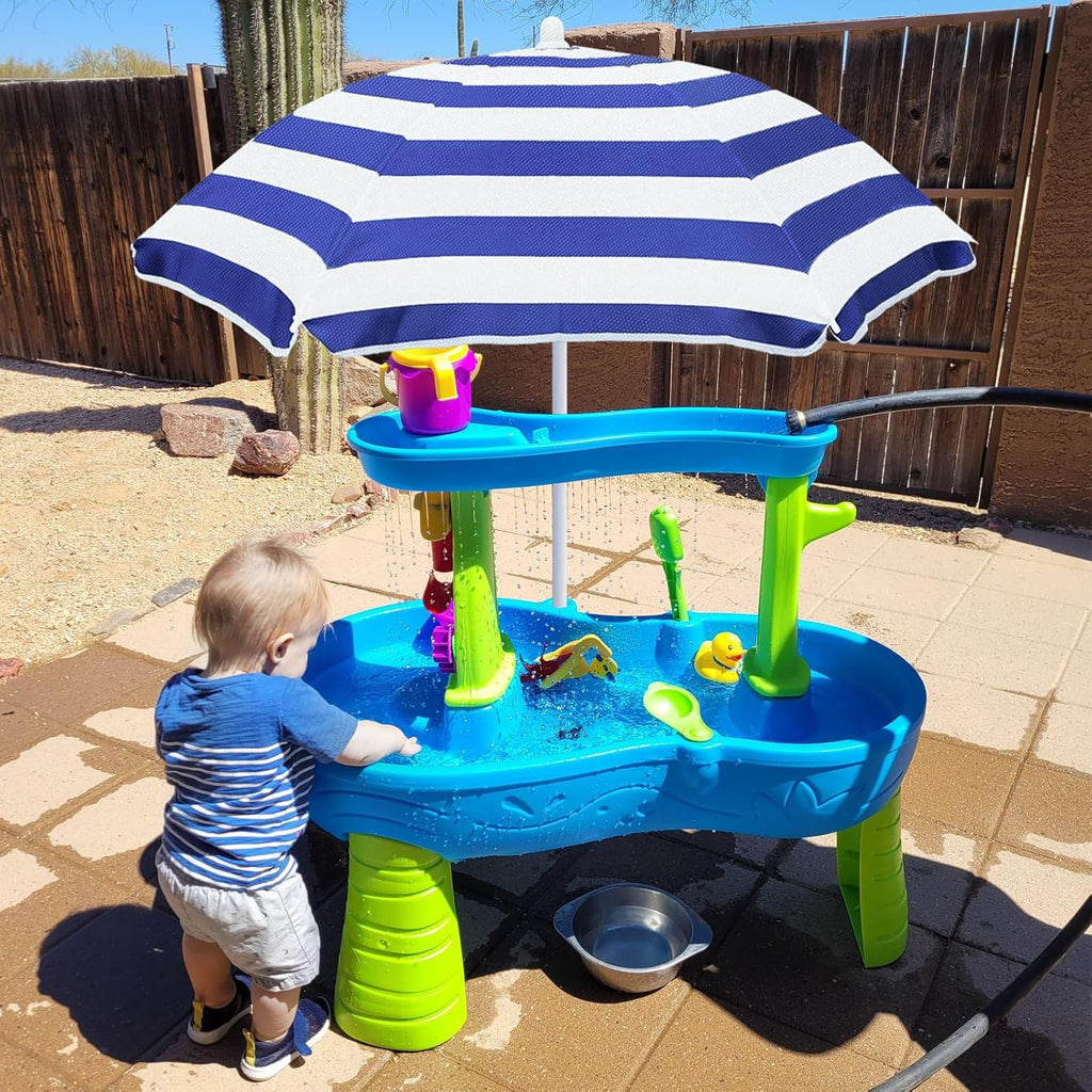 Beach Umbrella for Kids Water Table & Picnic Table Shade, Heavy-Duty Children's Portable Outdoor Umbrella, 47 Inch UV