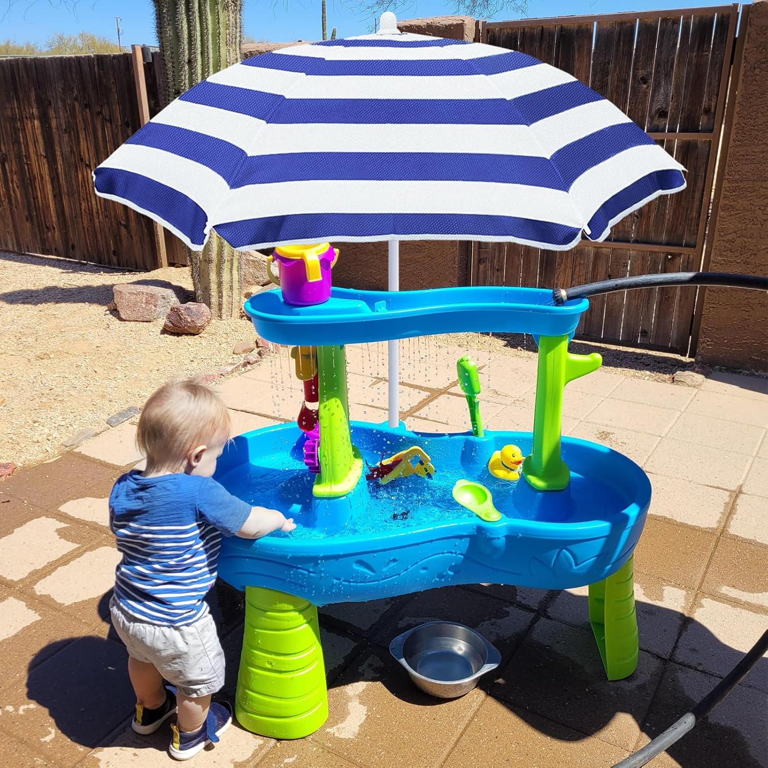 Beach Umbrella for Kids Water Table & Picnic Table Shade, Heavy-Duty Children's Portable Outdoor Umbrella, 47 Inch UV