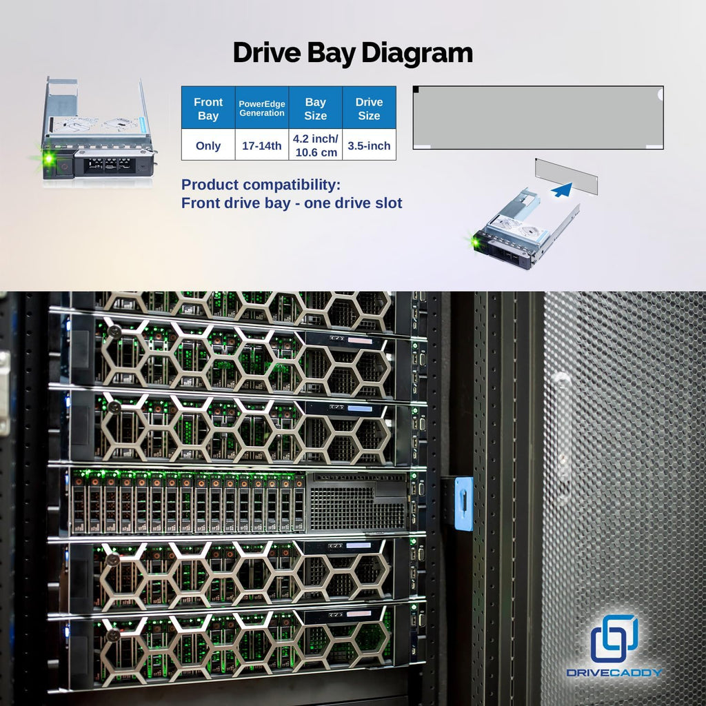 DRIVECADDY 3-Pack 3.5" LFF Caddy with 2.5" Adapter - fits Dell PowerEdge