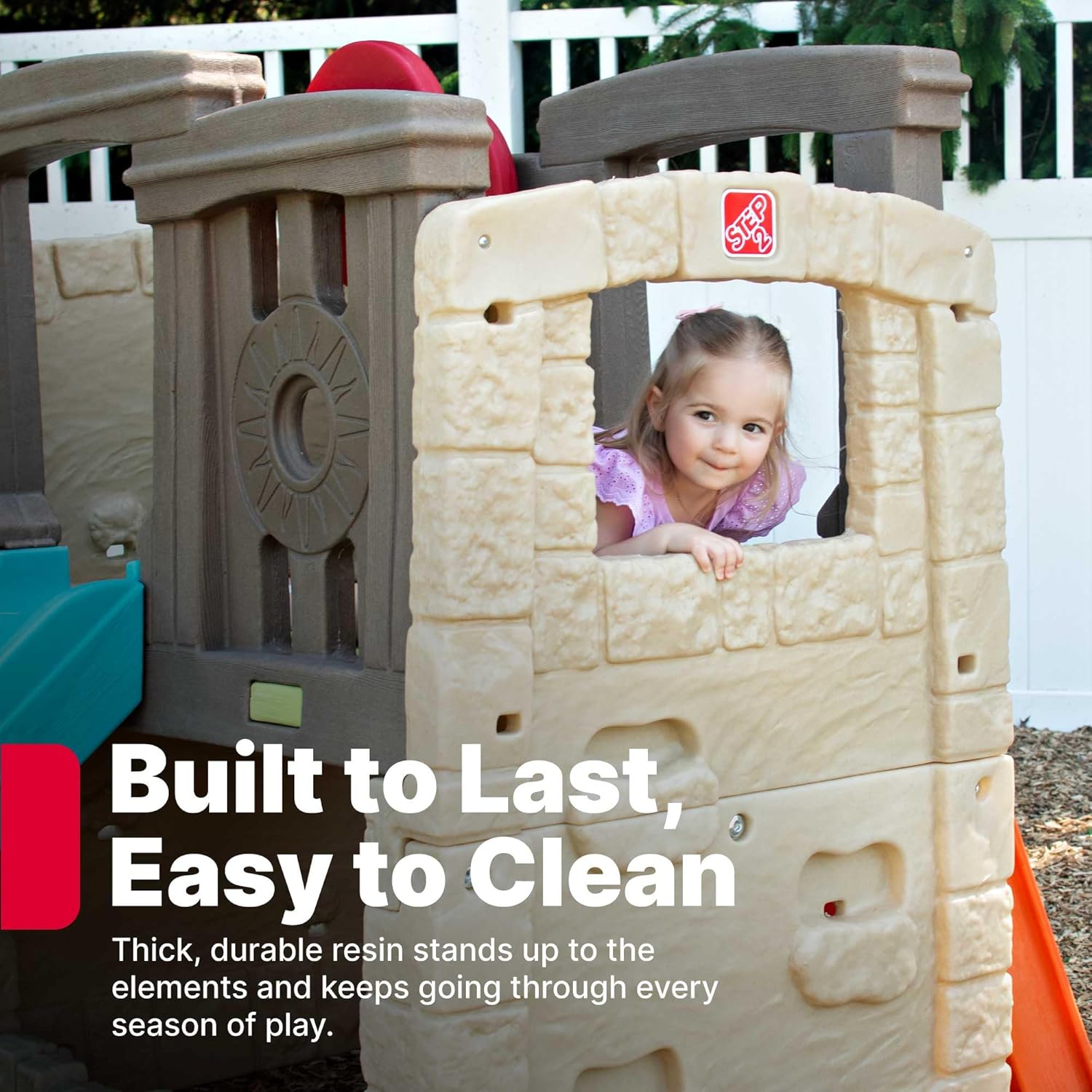Step2 Woodland Climber II Kids Playset, Ages 2 –6 Years Old, Toddler Slide and Climbing Wall, Outdoor Playground for
