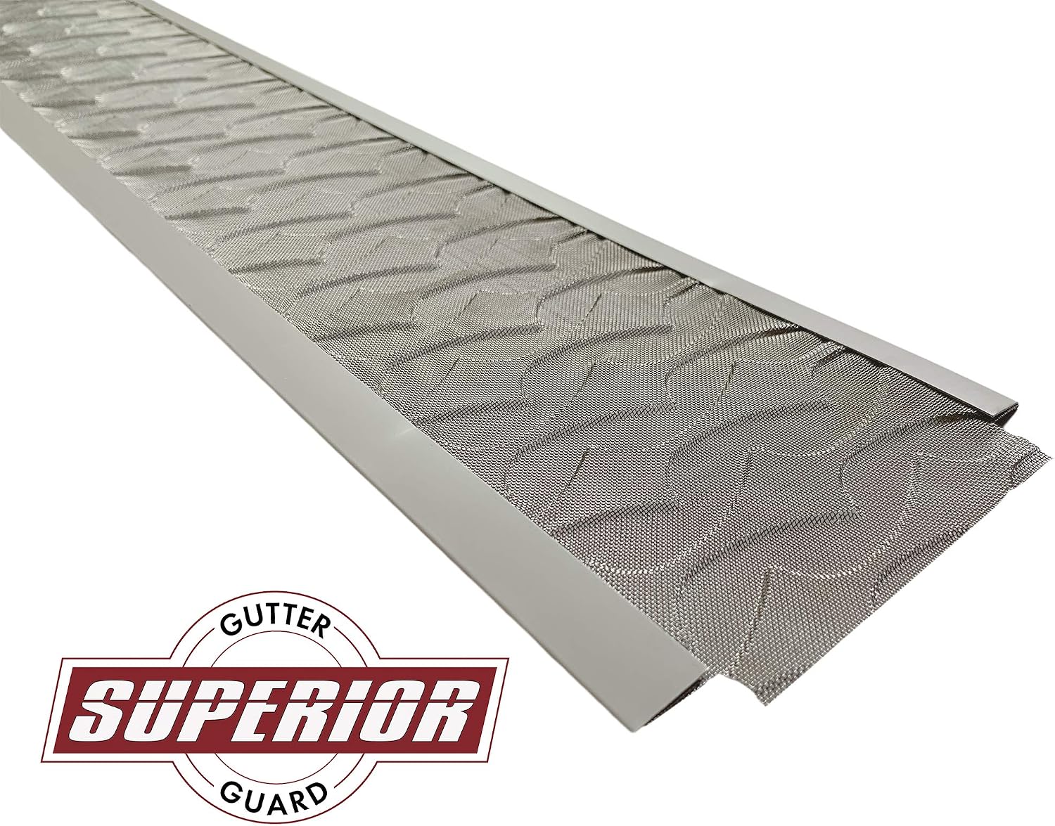 NEW Raised Stainless-Steel Screen Technology Gutter Cover, DIY Constructed. Fits any Traditional 5-inch Gutter - 48FT