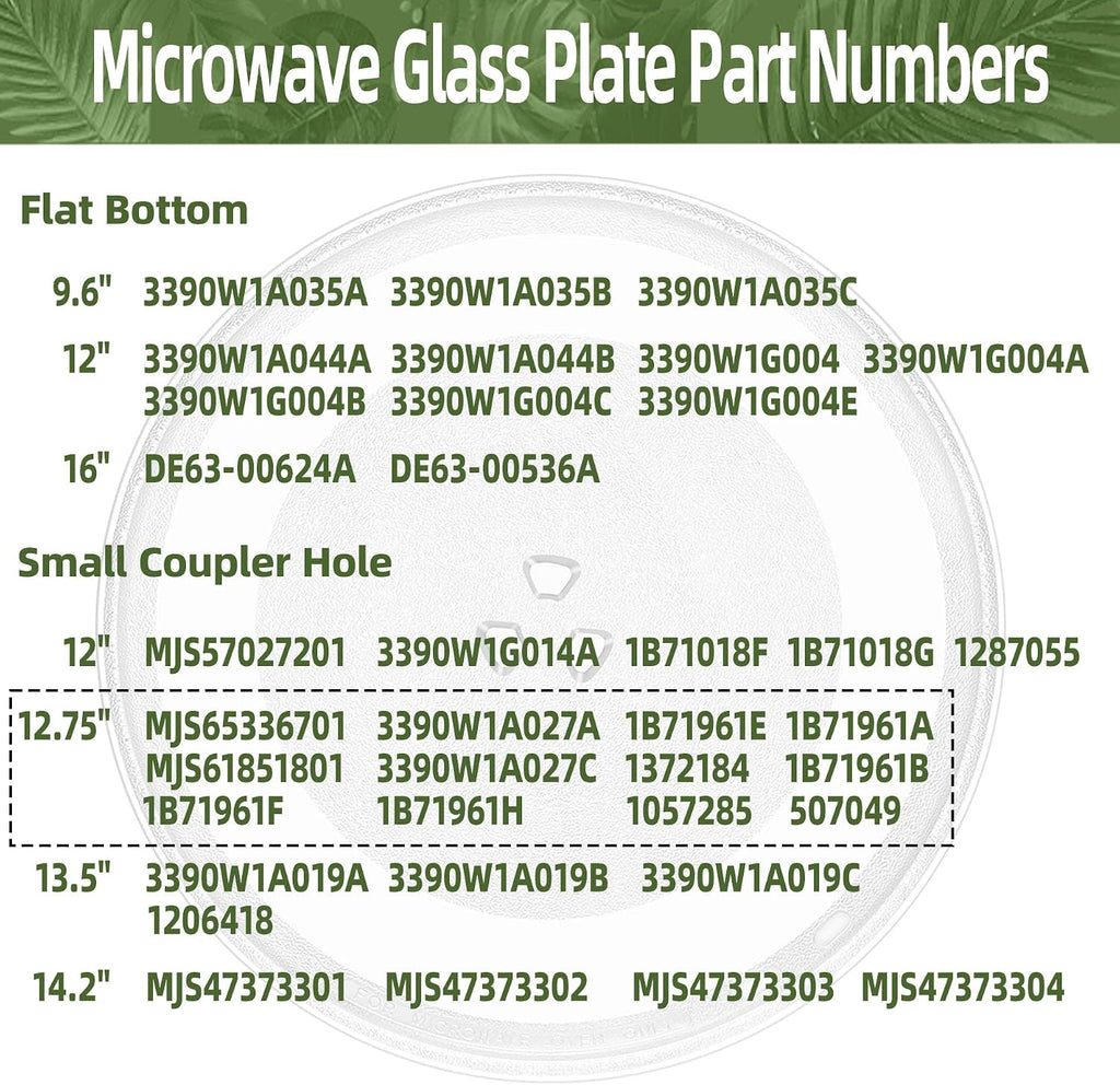 12.75" Microwave Turntable Plate for LG Microwave