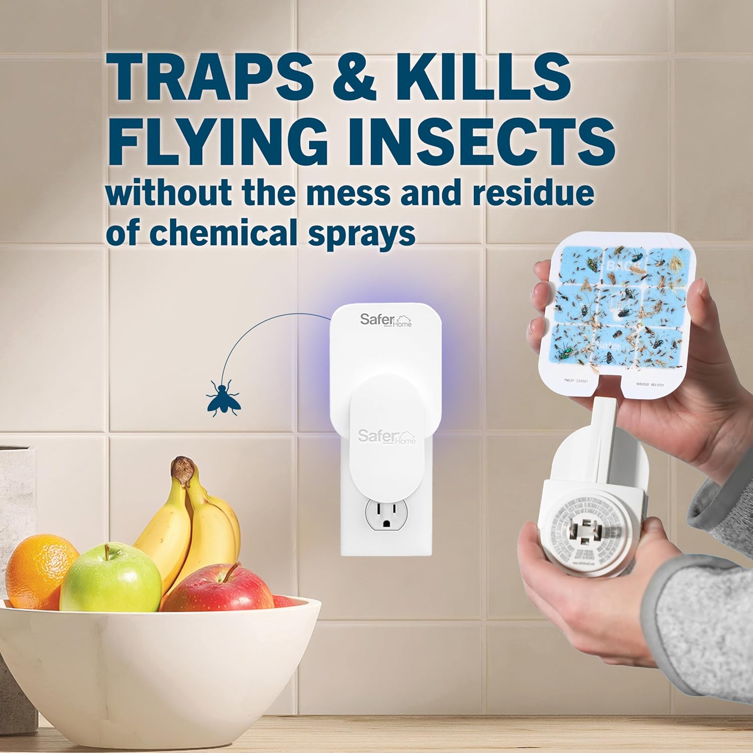 Home Flying Insect Trap, Plug-in Fruit Fly Trap for Indoors, 2-Pack | Flying Insect, Moth, & Gnat Trap, Fruit Fly