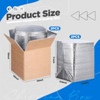 2 Pack Insulated Shipping Box with Aluminum Foil Liner Bags