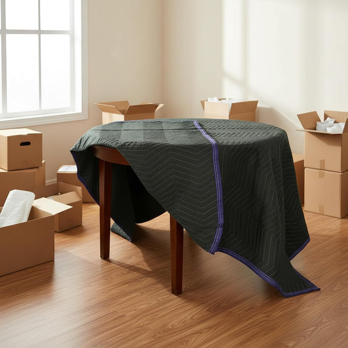 6 Performance Moving Blankets 55# per Dozen Professional Quality, Padded Moving Blankets, Furniture Pads