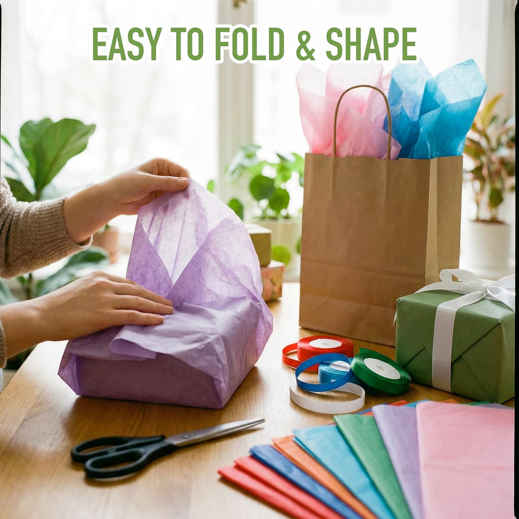 150 Sheets Colored Tissue Paper Bulk in 30 Colors 14x20 Inch