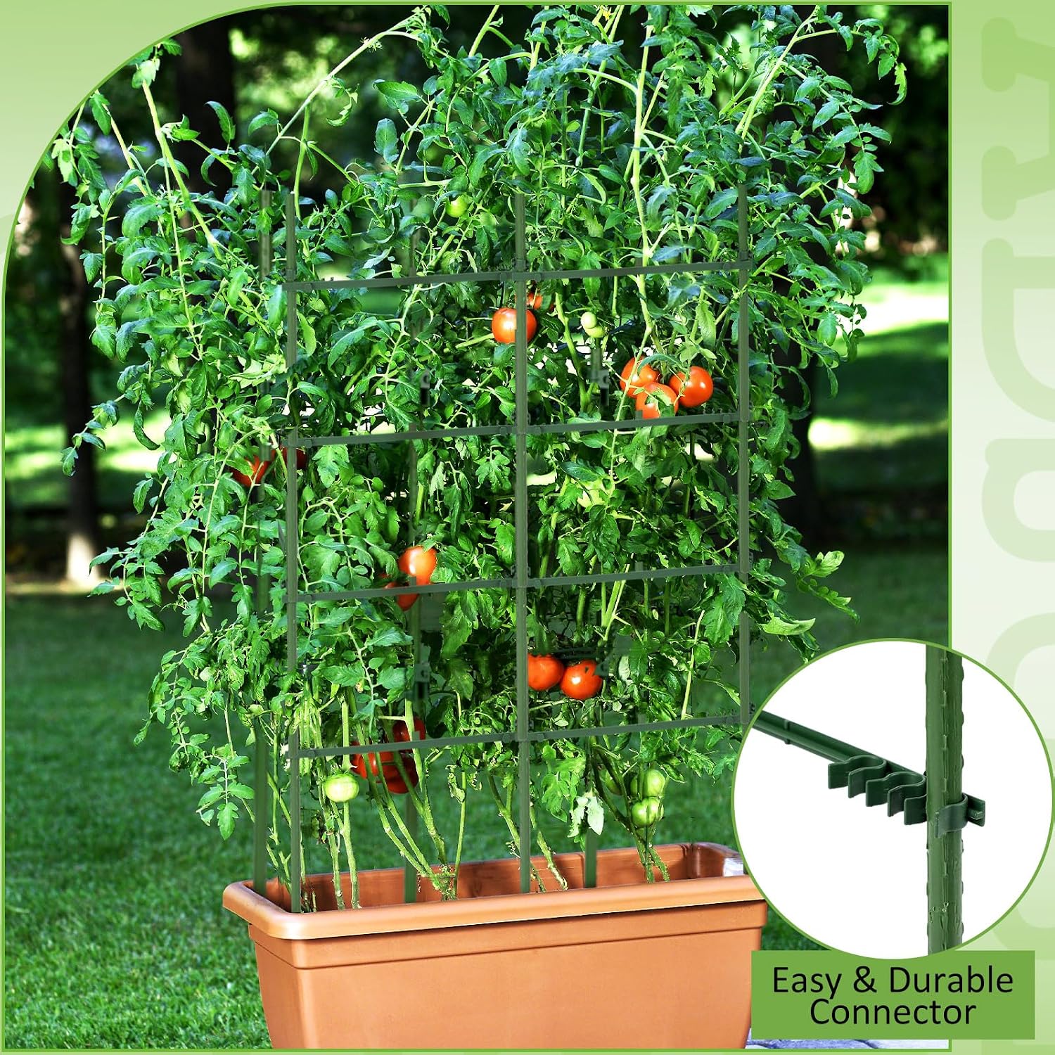 50 Pcs Adjustable Plant Stake Arms for Tomato Cage 11 Inch Expandable Trellis Connectors 11mm Diameter Garden Plant