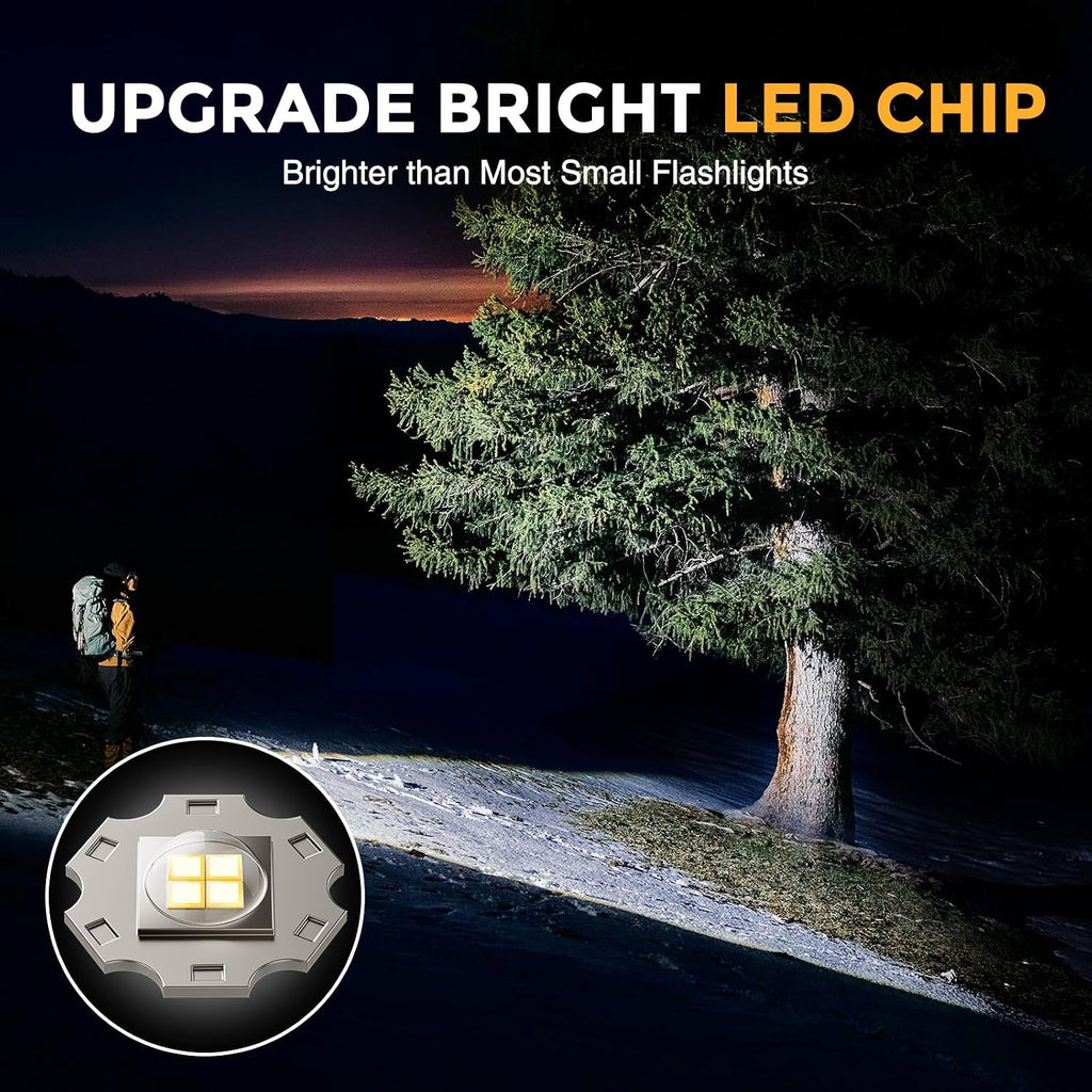Rechargeable Flashlights High Lumens 3 Pack, Brighter Small Flashlight Powerful Tactical Flashlights Rechargeable