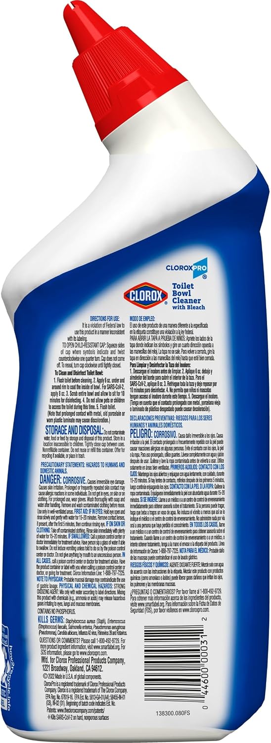 Toilet Bowl Cleaner with Bleach, Fresh Scent, 24 fl. oz., 12 Pack