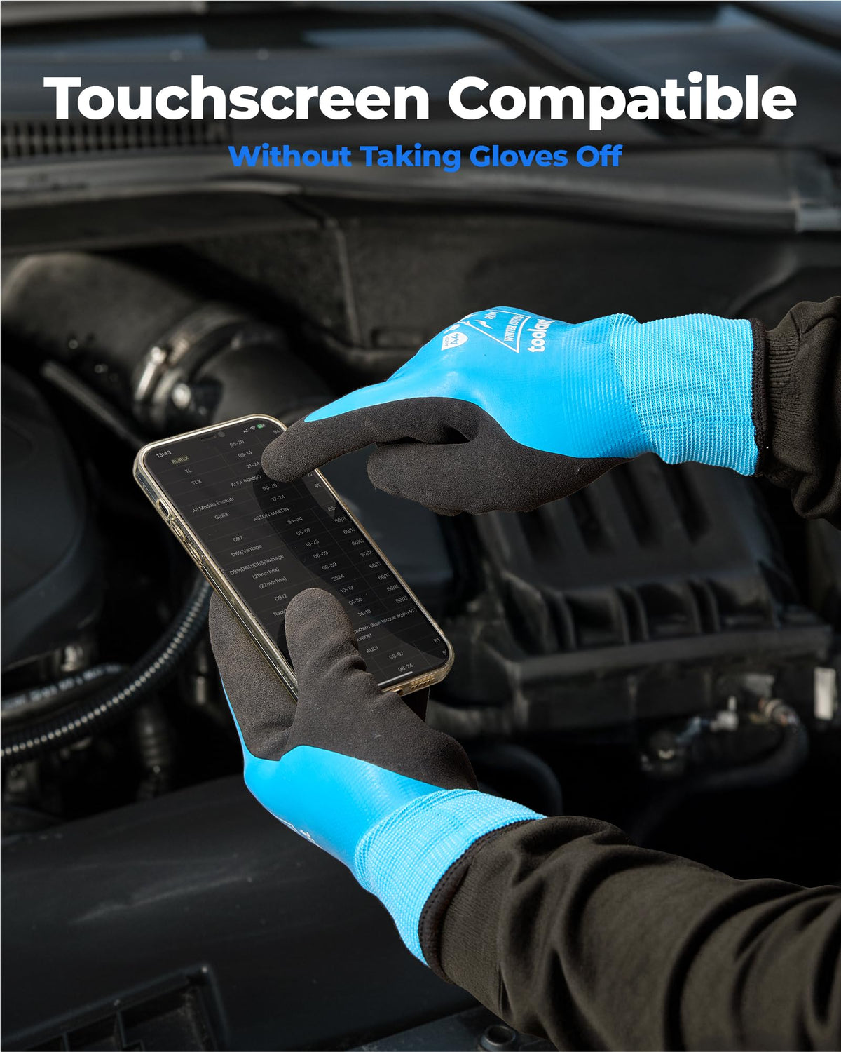 Waterproof Winter Work Gloves, ANSI A4 Cut Resistant, L, 1 Pair