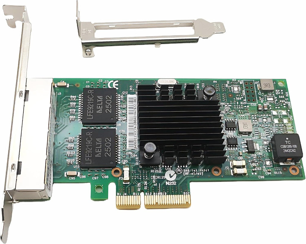 PCIE x4 Gigabit Ethernet Server Adapter with Intel I350 Chip Quad Copper RJ45 Ports Compatible with Intel I350-T4 1000Mbps Network LAN Card(NIC) Support SR-IOV