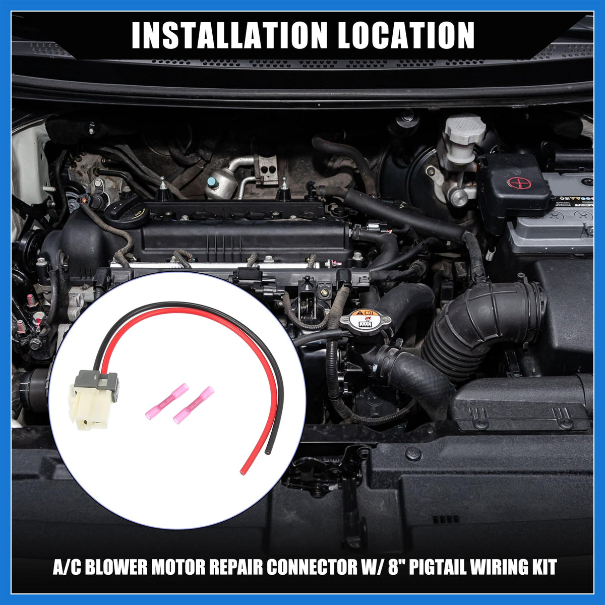VekAuto Blower Motor Connector Plug Wire Harness for Kia Forte 2013-2018