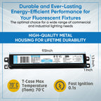 ICN4P32N, 120-277V, 50-60Hz Input Frequency, Solid Wire Type, Instant Start Centium Electronic Fluorescent Ballast
