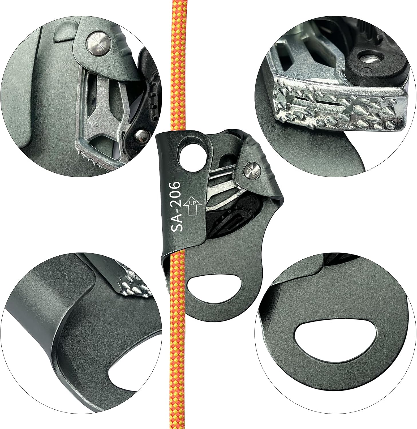CE Chest Ascender, 100kgs Strong Climbing Rappelling Gear Equipment for Rock Climbing, Tree Arborist, Climbing Rescue