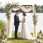 Wooden Wedding Arch, 87" Wood Arbor Backdrop Stand