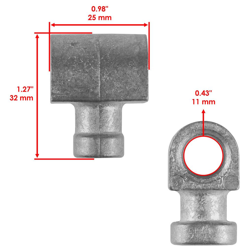 Caltric 2 Deck Lift Bolt Nut Trunnion Compatible With John Deere E130 E140 E150 E170 E180 E160