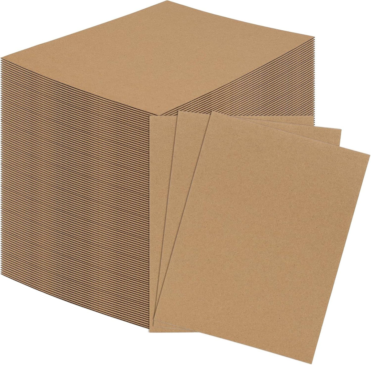100 Pack 9x12 Corrugated Cardboard Sheets, Flat Cardboard Inserts for Shipping, Mailing, Packing, DIY Crafts