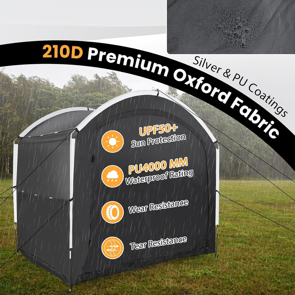 Bike Storage Shed for 5 Bikes, UPF50+ Outdoor Portable Bicycle Storage Shelter Tent with 210D Oxford Fabric, Heavy