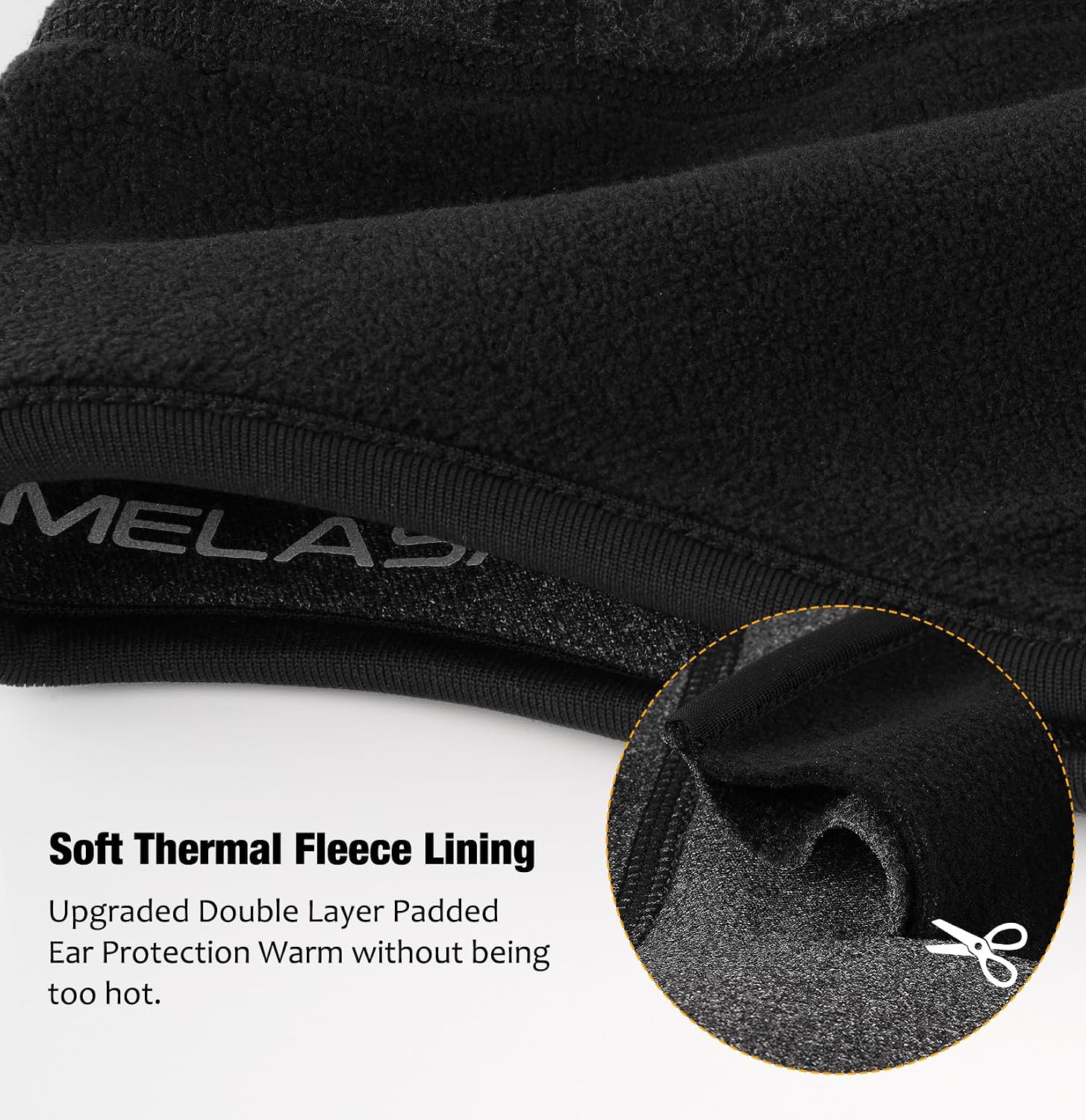 Winter Helmet Liner Skull Cap, Fleece Lined Warm Cycling Cap with Glasses Holes, Thermal Hat Beanie for Men Women