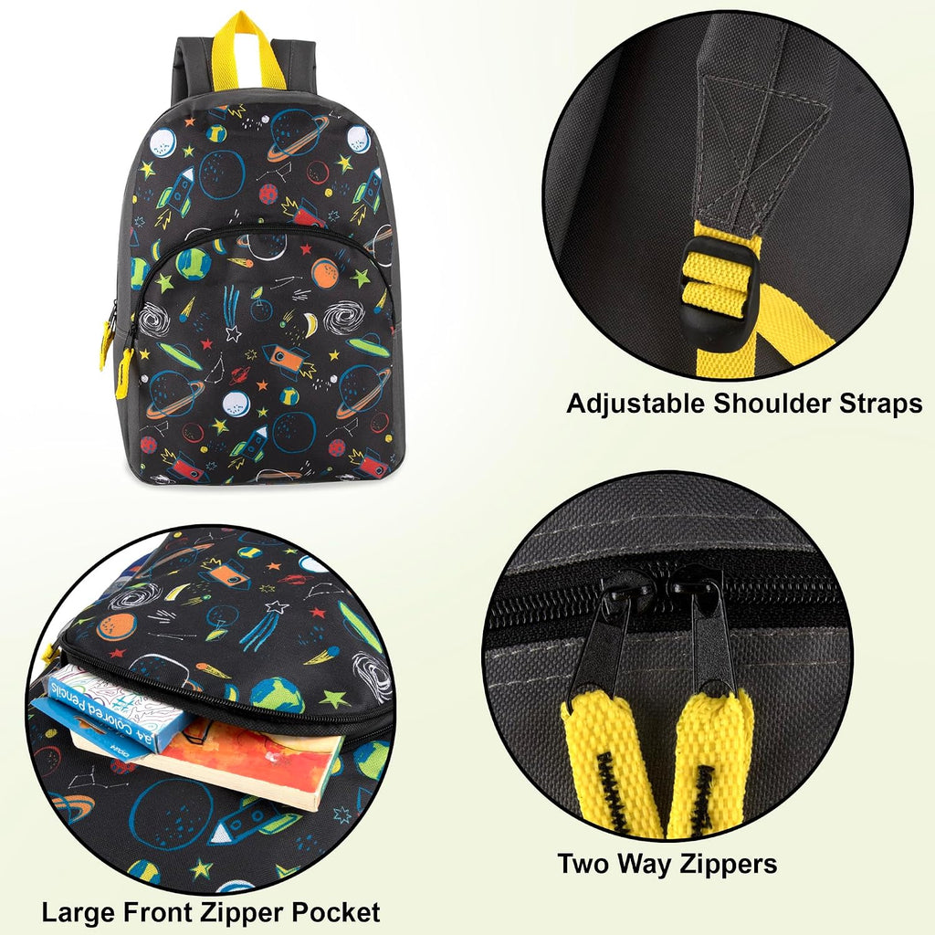 15 Inch Kids Backpacks for Boys & Girls | Preschool, Kindergarten, Elementary School Backpacks with Adjustable