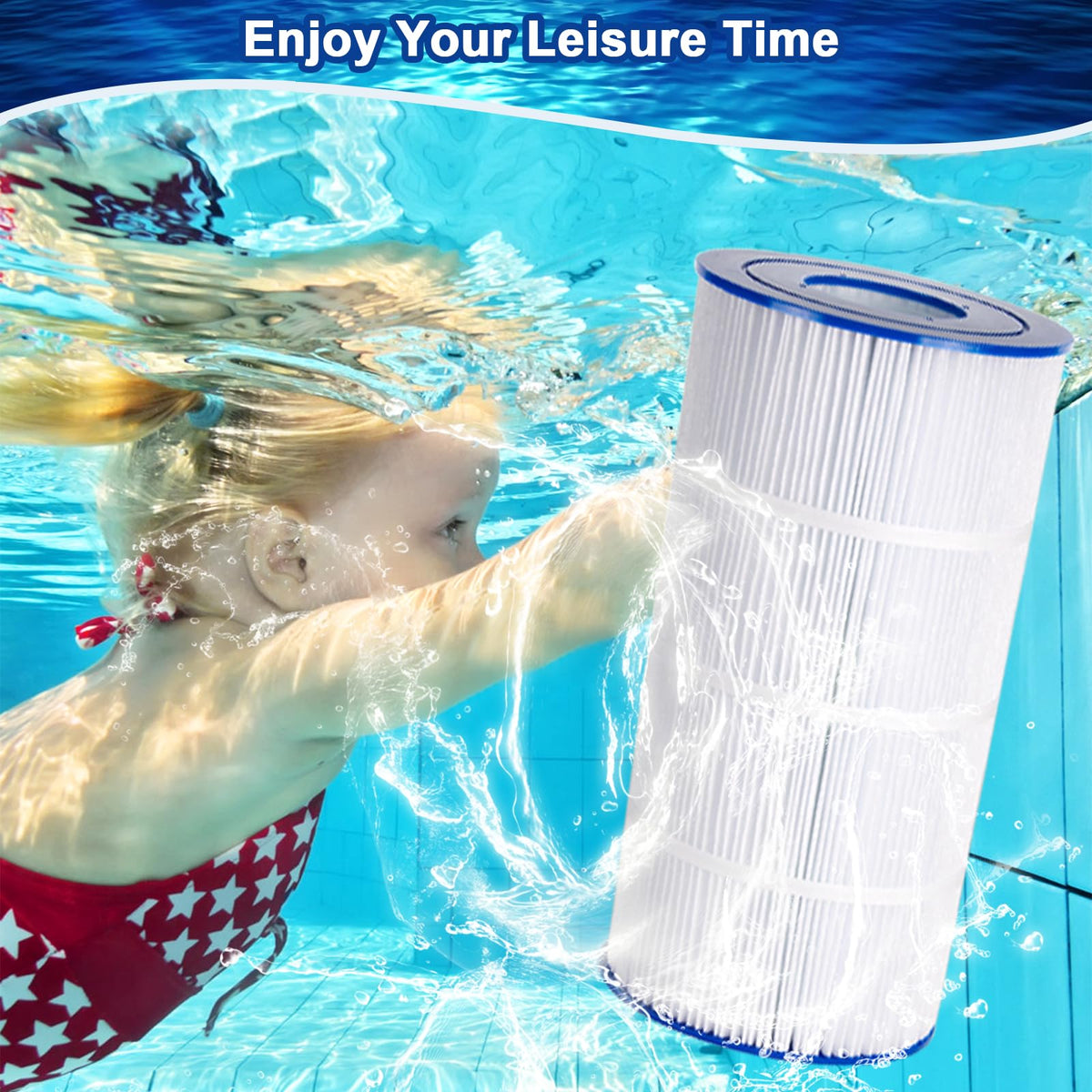 C100S Pool Filter Compatible with Pleatco PA100S, Unicel C-9440