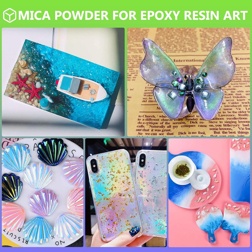 Mica Powder - 81 Colors - 10g/Bottle of Natural Pigment Powder | for Epoxy Resin，Soap Making，Candle Making,Car
