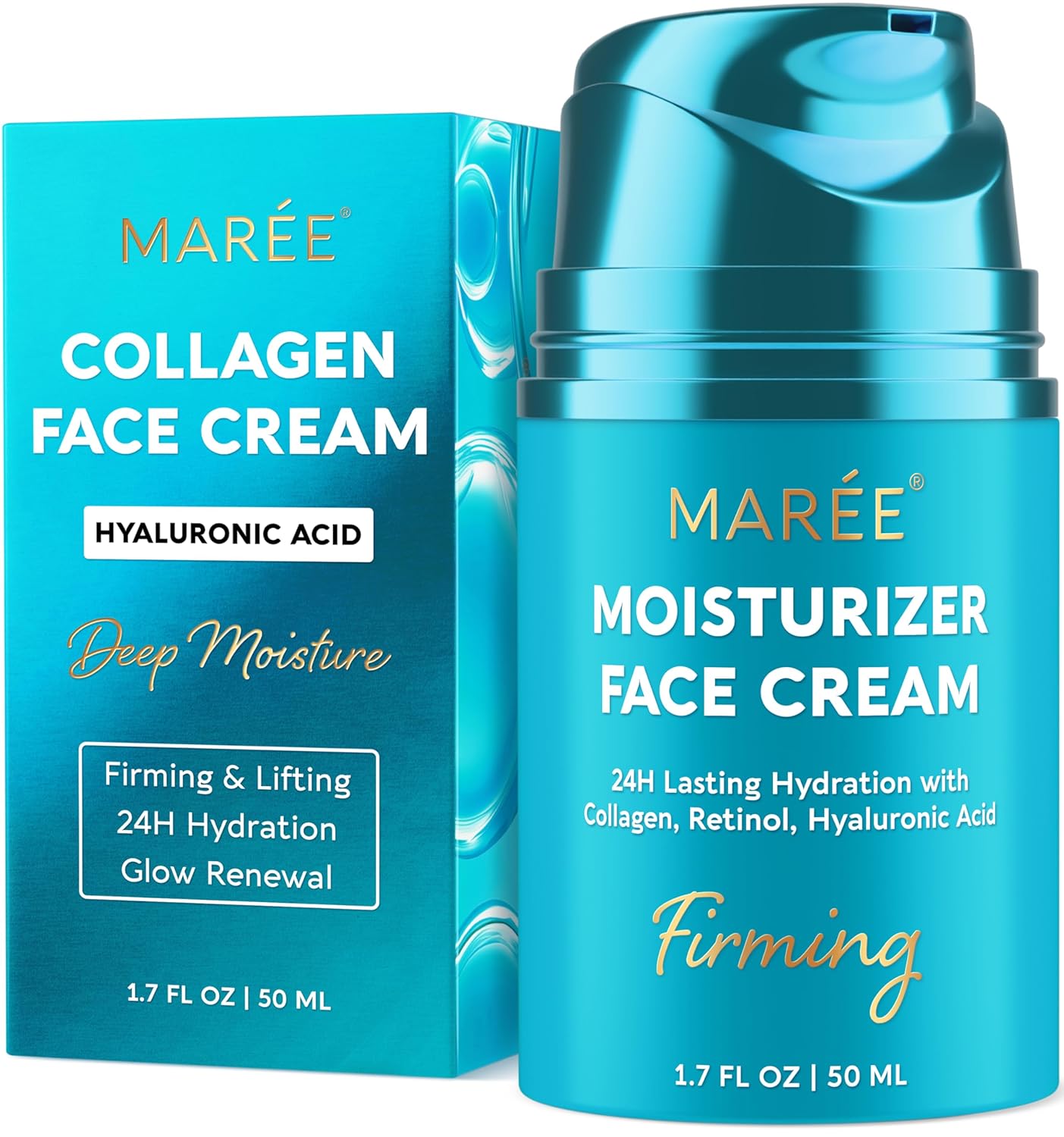 Face Moisturizer – Firming & Lifting Face Cream for Women with Collagen, Retinol & Hyaluronic Acid – Day & Night