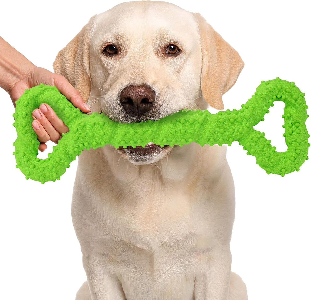 Durable Dog Chew Toys 13 Inch Bone Shape Extra Large Dog Toys with Convex Design Strong Tug Toy for Aggressive