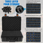 Miniature Storage Figure Hard Shell Case, 80-108 Slots RPG Minis Carry