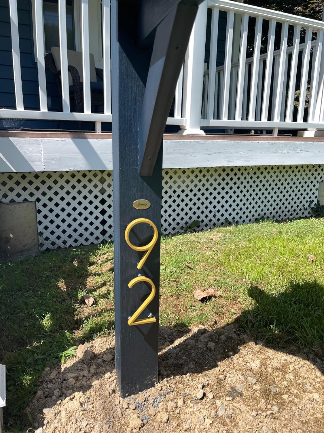 Premium 5" Floating Zinc Alloy House Numbers - Gold & Silver Starry Shine Finish, 304 Stainless Steel Screws, Long &