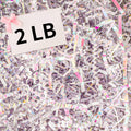 2 LB Iridescent White Crinkle Cut Paper Shred Filler for Gift Boxes