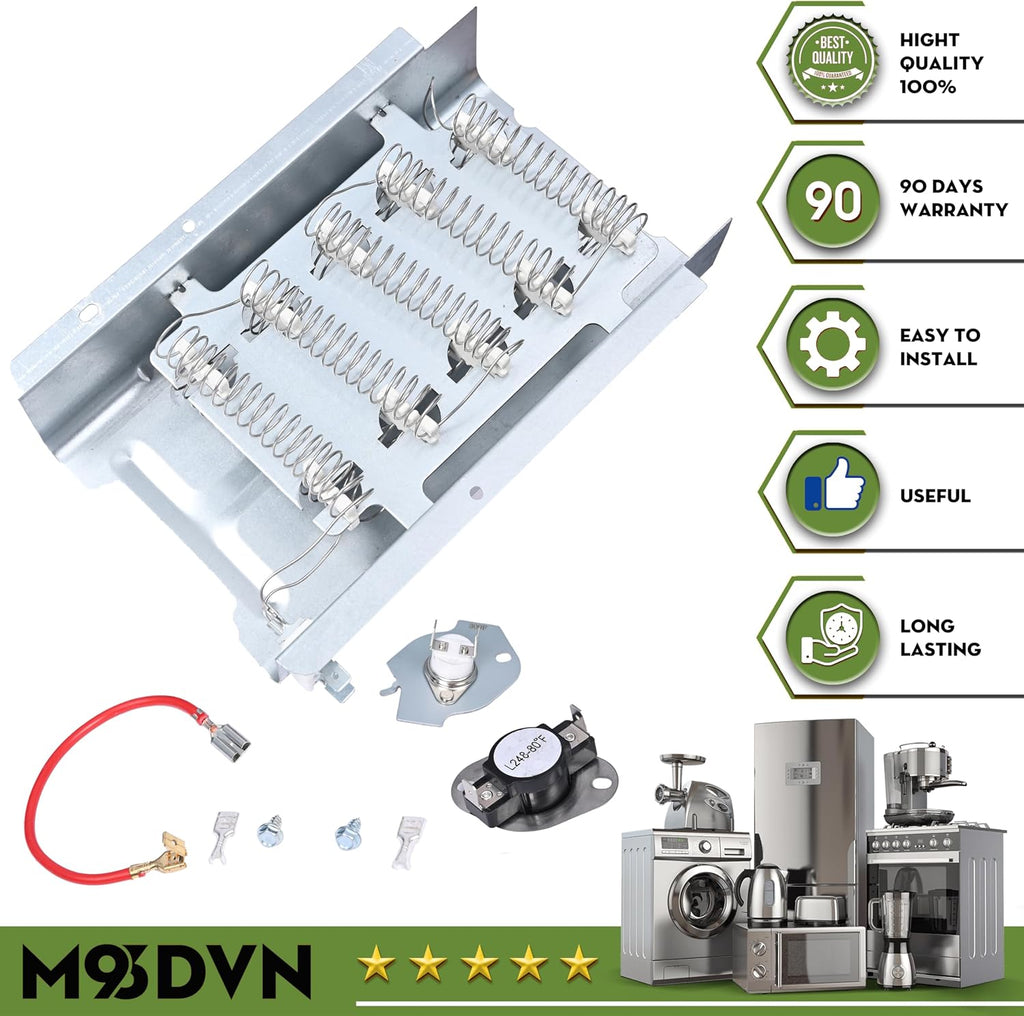 Heating Element Dryer Replacement For Whirlpool WED6400SB0 WED6400SW0 WED6400SW1 WED6400SB1 WED6400SG0 WED6400SW1 WED6400SG1 Dryer
