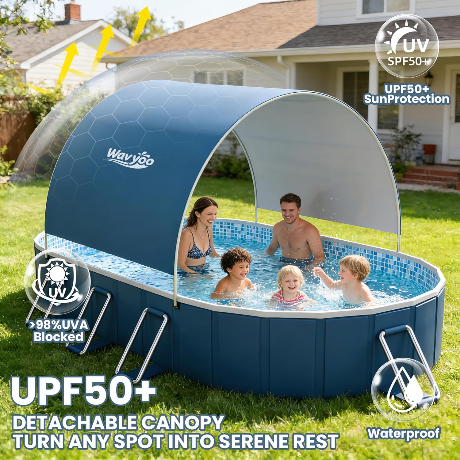Large Inflatable Pool for Kids and Adults, Oversized Thickened Blow Up Pool for Kid and Adult, Durable Swimming Pool