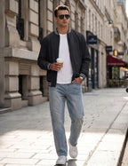 Mens Lightweight Coat Bomber Jacket Casual Spring Fall Outdoor