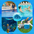 3.1 lbs Pool Filter Balls for Sand Filter, Reusable Pool Sand Filter Balls, Efficient Blue Filter Media Balls