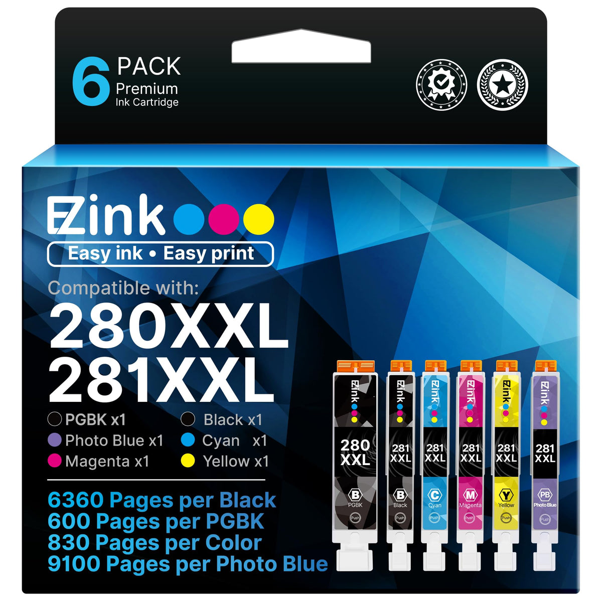 TS9120 Ink Cartridges Replacement for Canon 280 281 Ink Cartridges