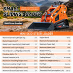 Mini Skid Steer Loader 24HP Rato V-Twin Engine with Bucket