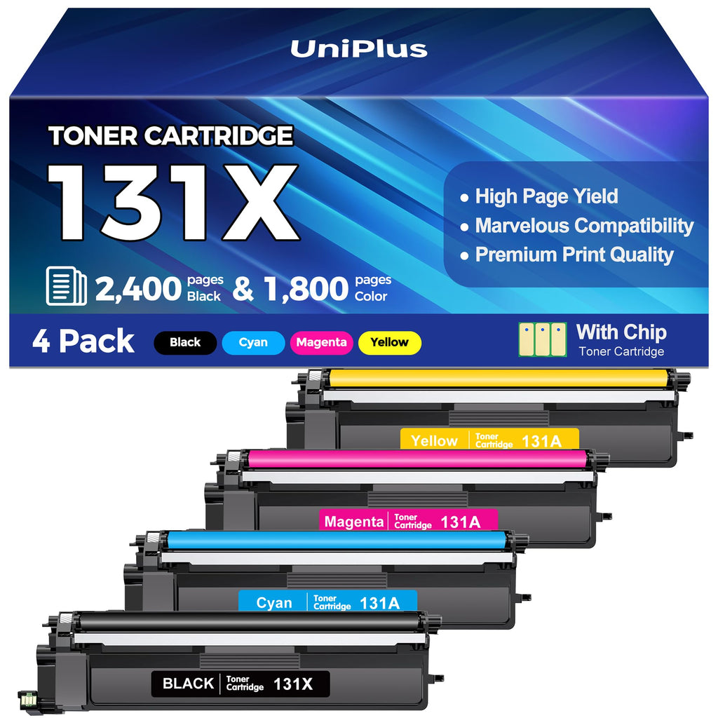 131X 131A Toner Cartridges 4 Pack Replacement for HP 131X 131A