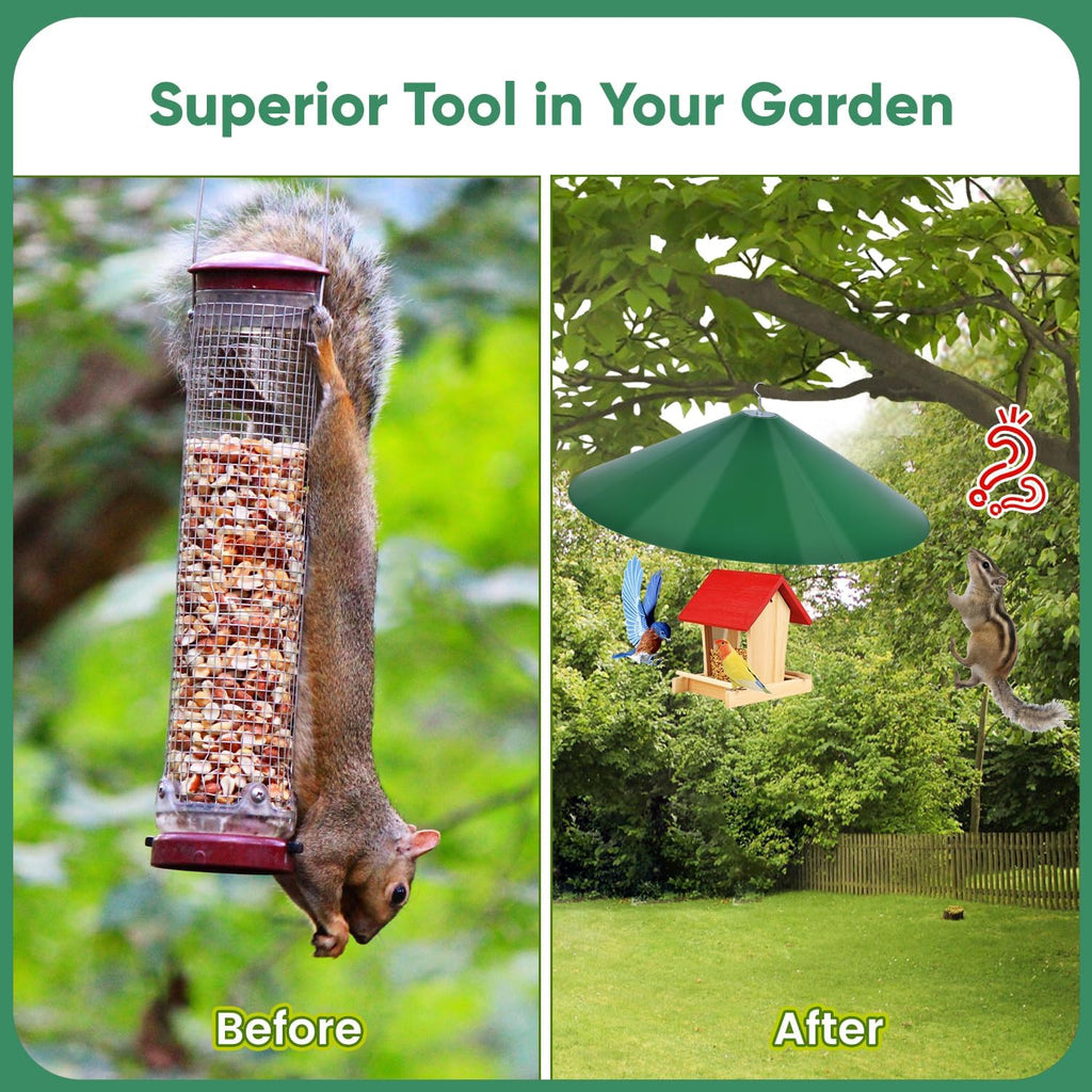 24-inch Large Squirrel Baffles for Bird Feeders Pole